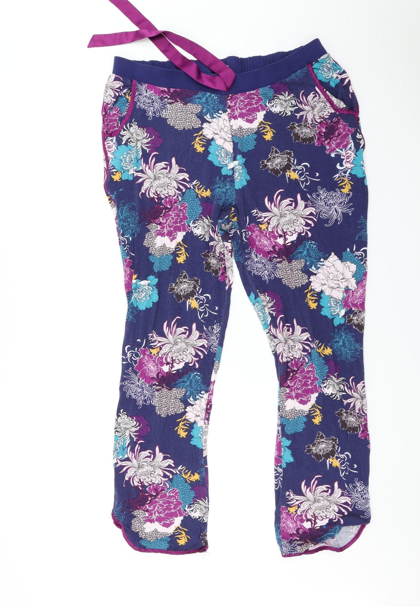 Matalan Womens Purple Floral   Pyjama Pants Size L