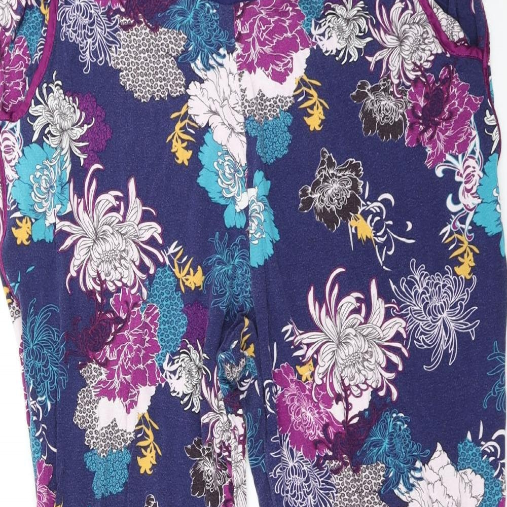 Matalan Womens Purple Floral   Pyjama Pants Size L