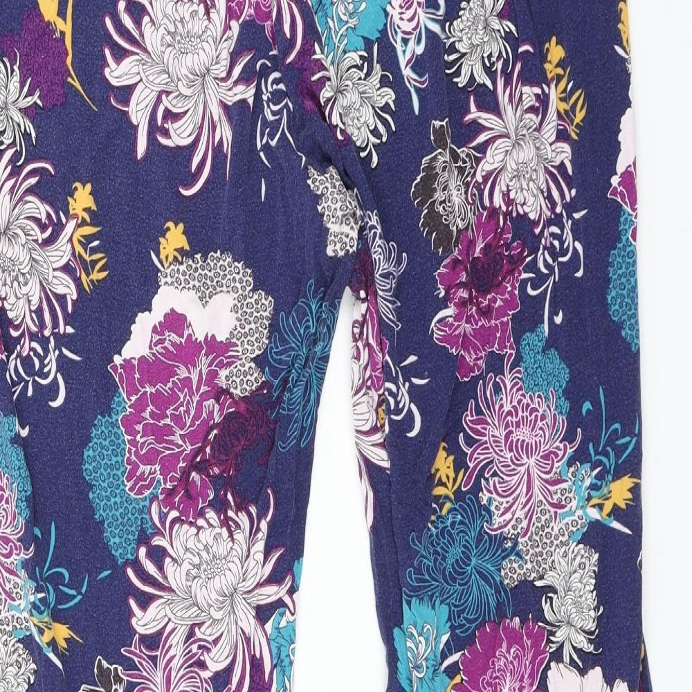 Matalan Womens Purple Floral   Pyjama Pants Size L