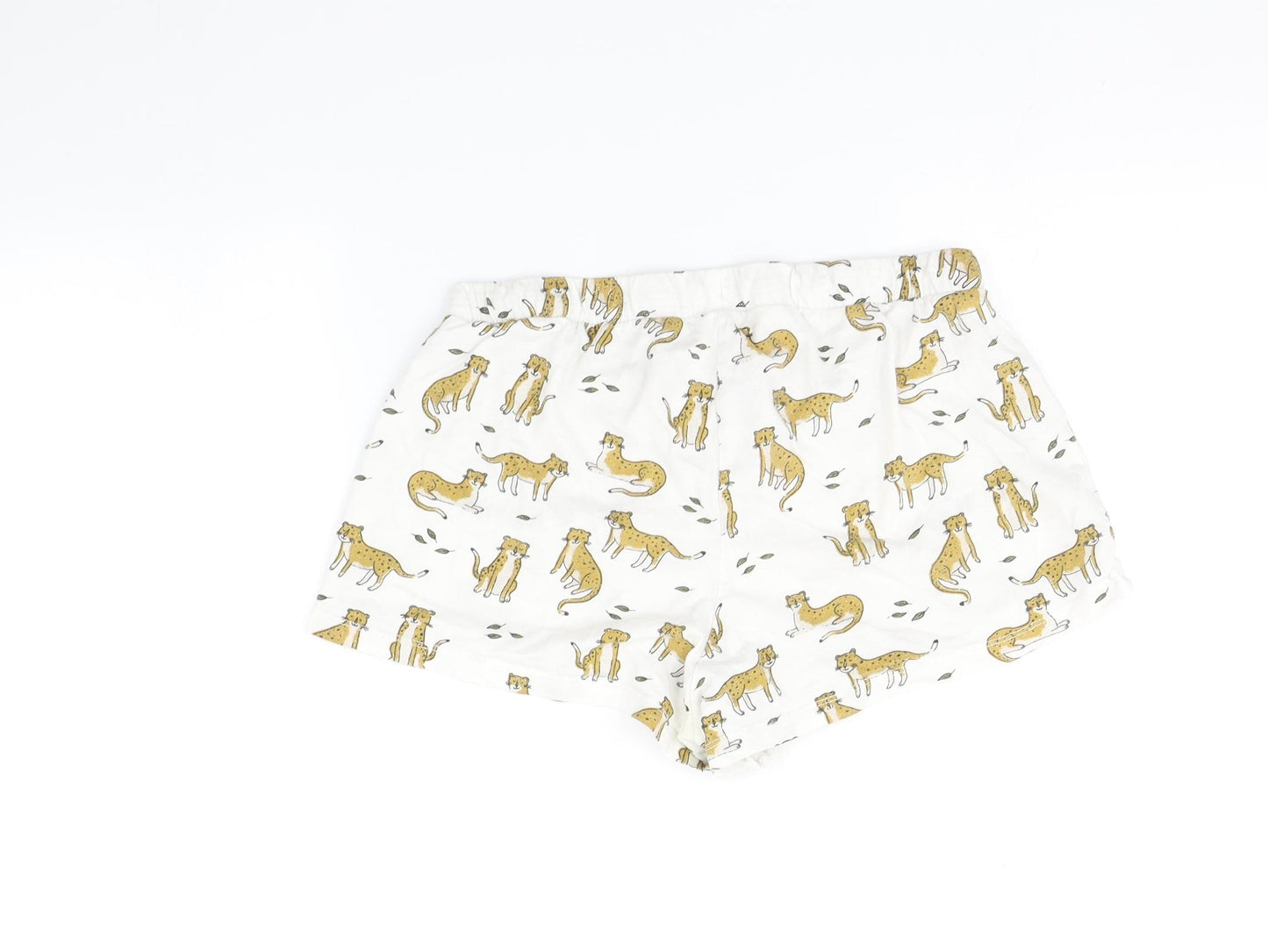 Marks and Spencer Womens Multicoloured    Sleep Shorts Size S  - Tiger print