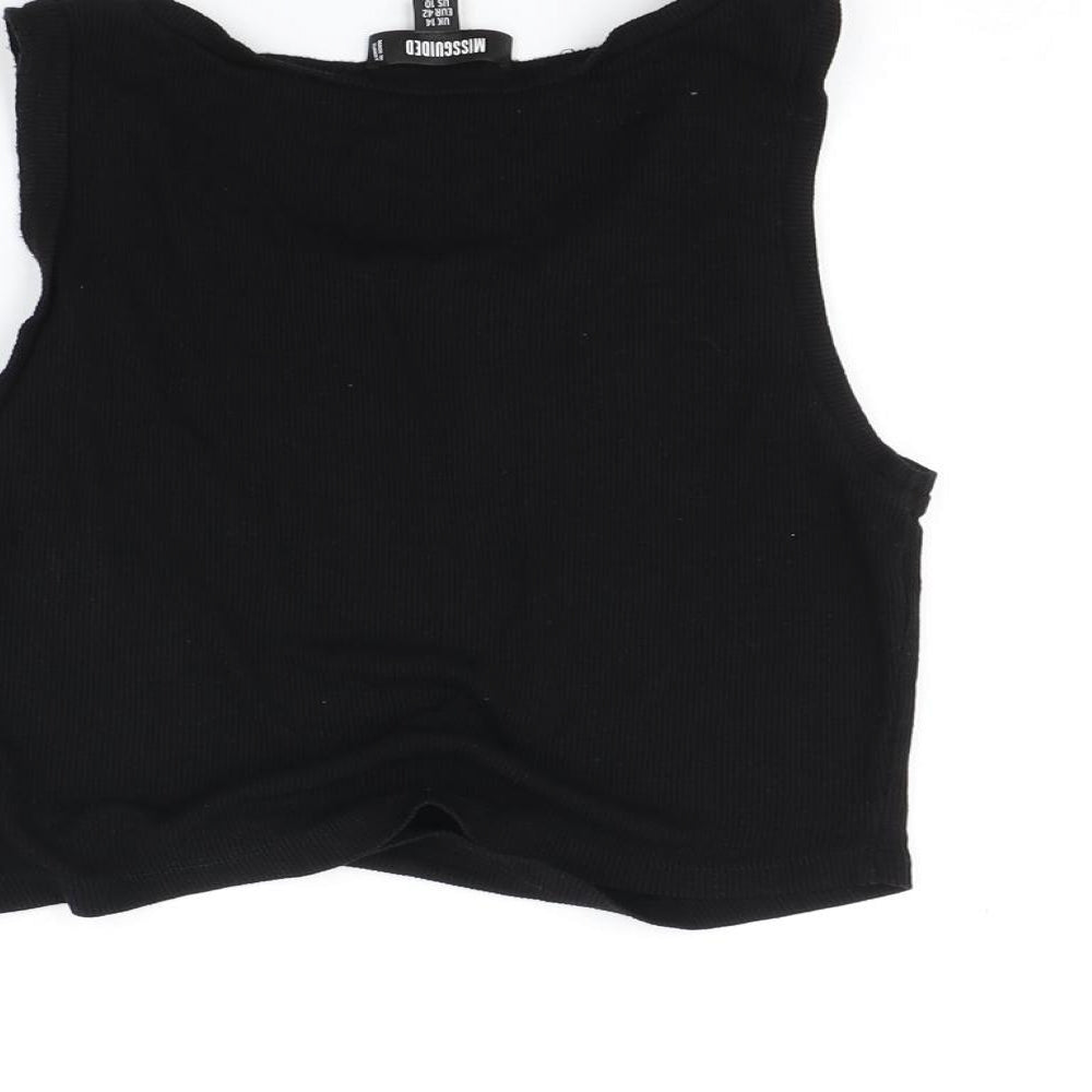 Missguided Womens Black   Basic T-Shirt Size 14