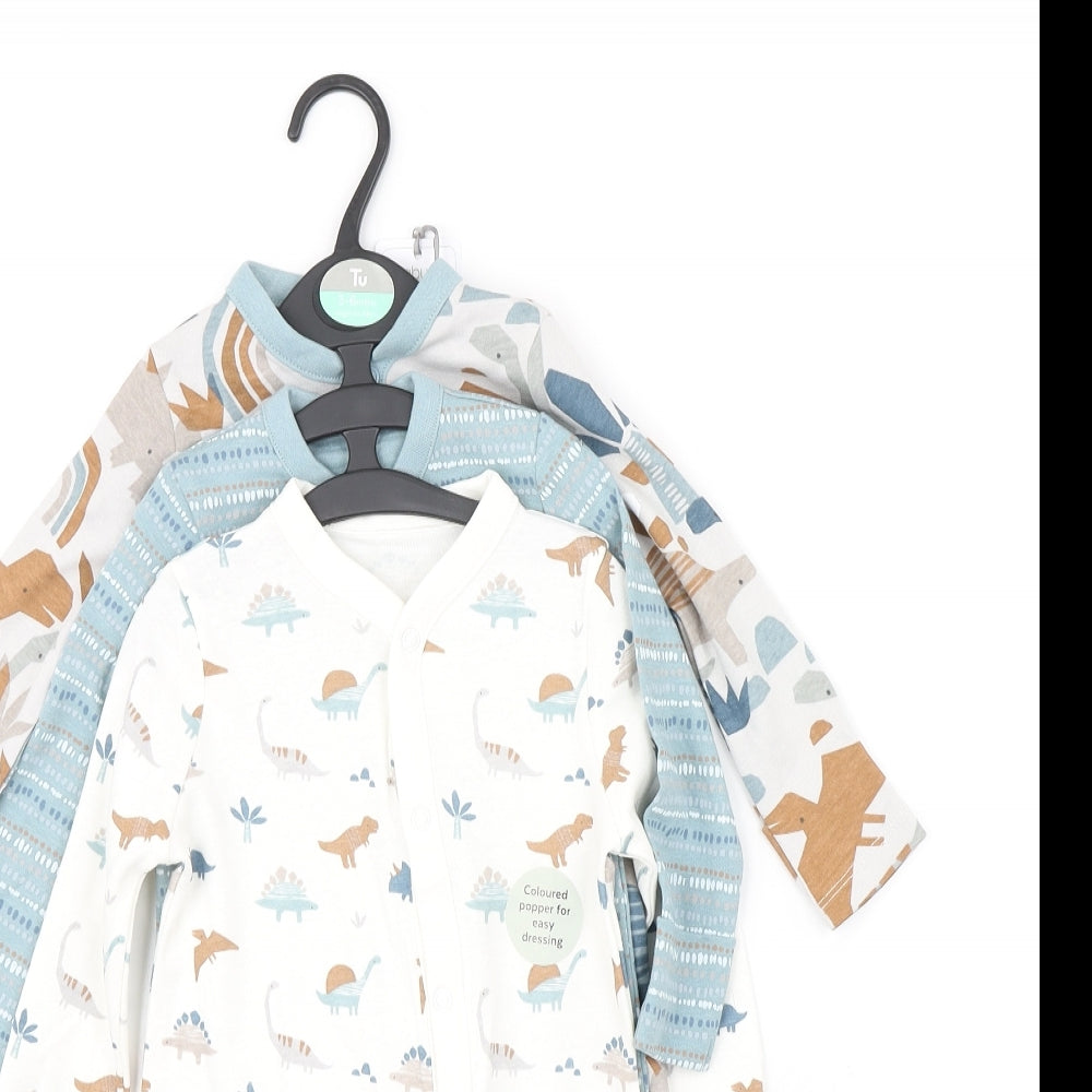 TU Baby Multicoloured   Babygrow One-Piece Size 3-6 Months