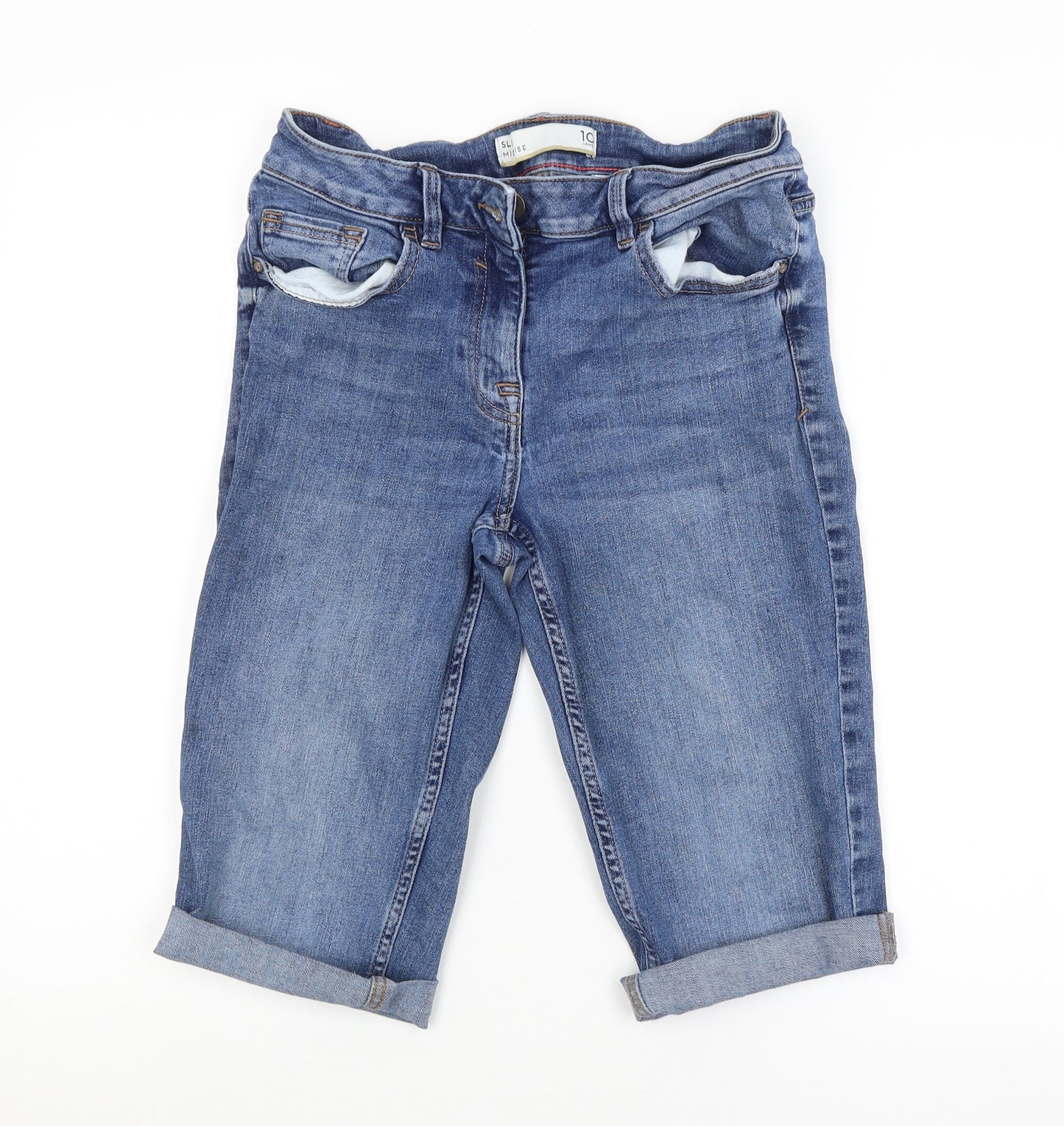 NEXT Womens Blue   Cut-Off Shorts Size 10