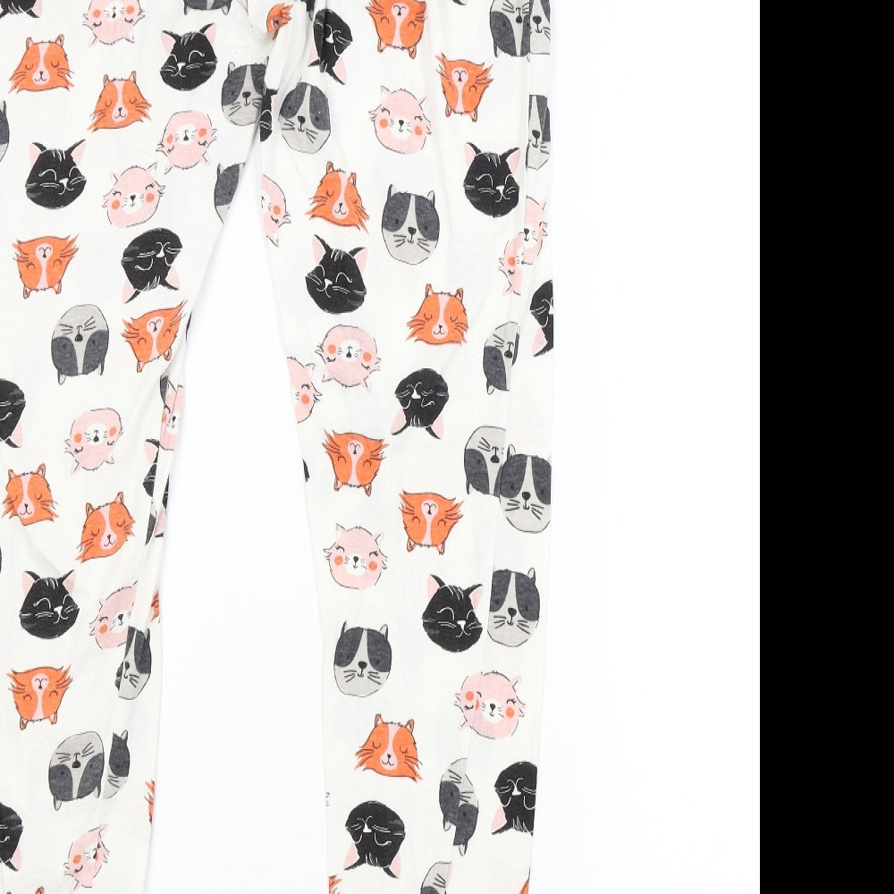 Avon Womens White Animal Print   Pyjama Pants Size 12