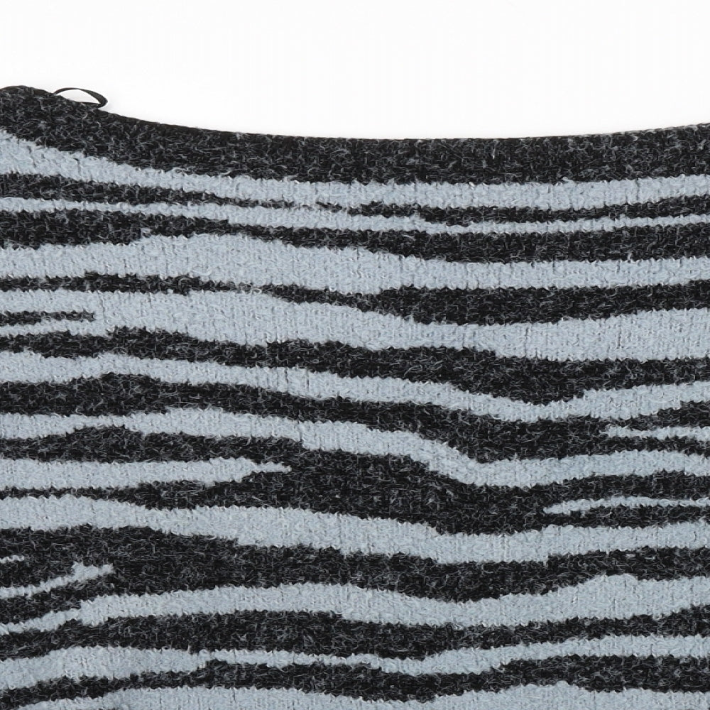 River Island Womens Blue Animal Print  Pullover Jumper Size 10