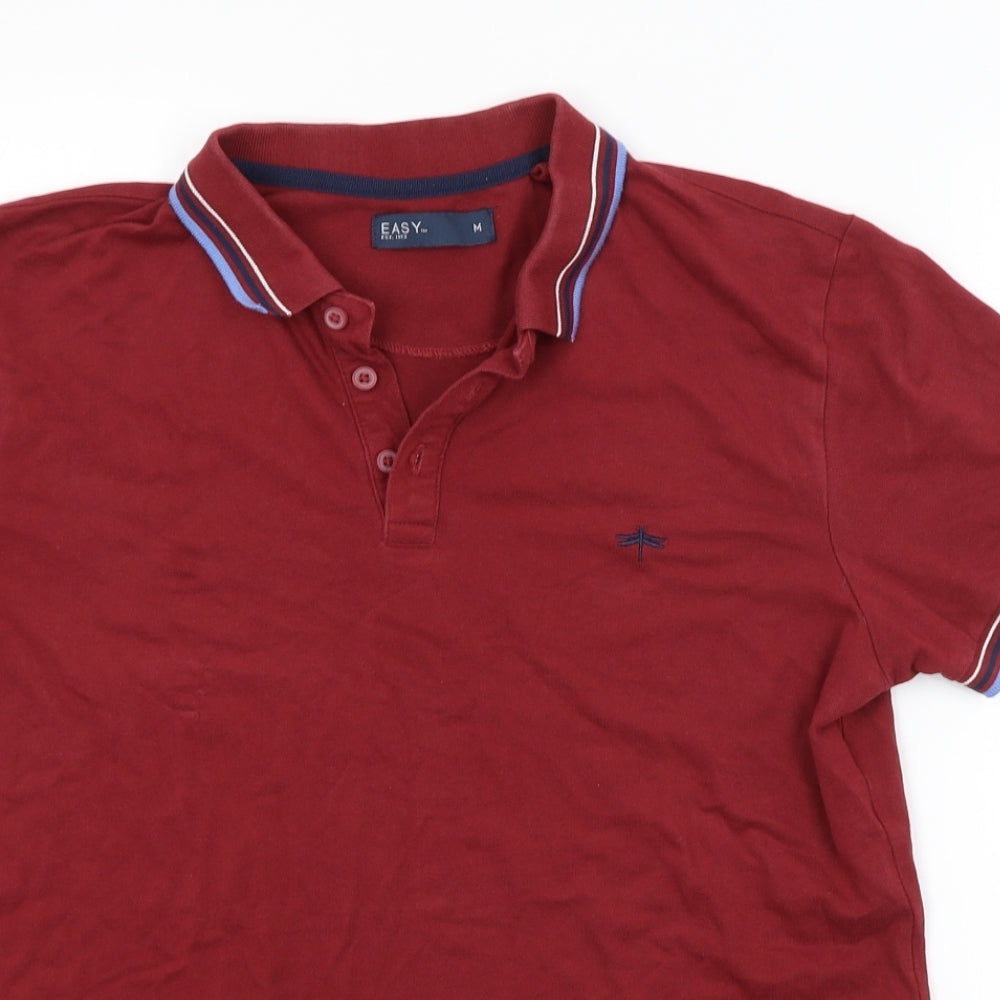 Easy Mens Red    Polo Size M