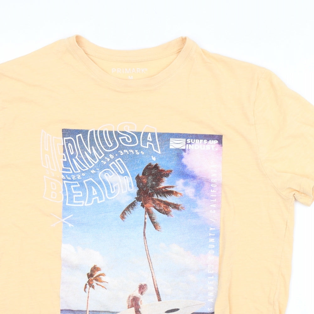 Primark Mens Orange    T-Shirt Size M