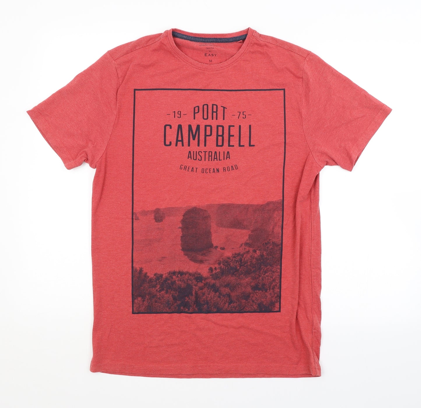 Easy Mens Red    T-Shirt Size M