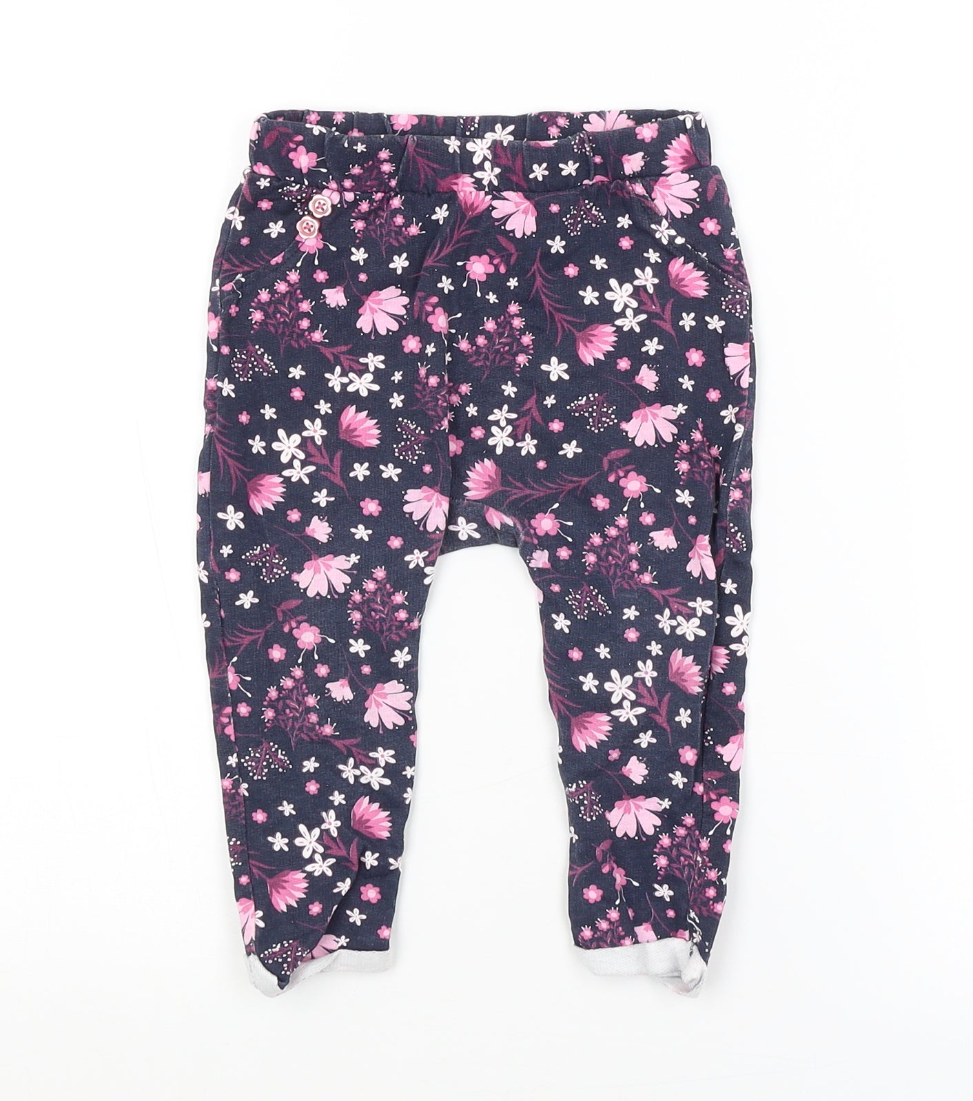 SO CUTE Girls Purple Flecked  Jogger Trousers Size 12-18 Months