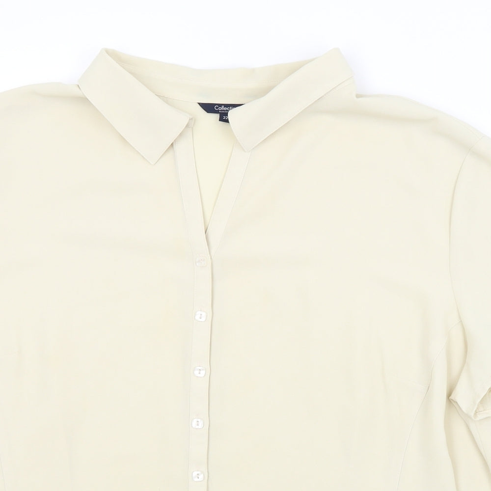 Debenhams Womens Beige   Basic Button-Up Size 22