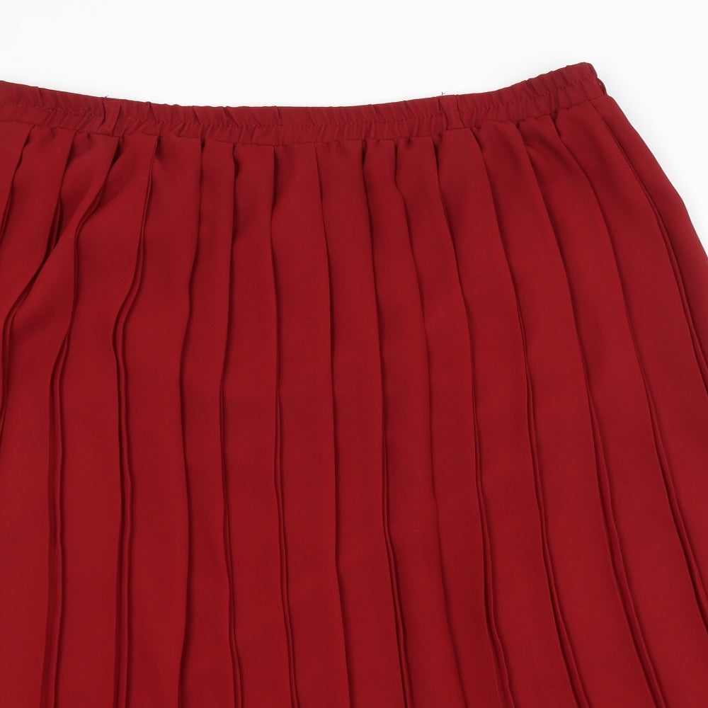 Preworn Womens Red   A-Line Skirt Size 22