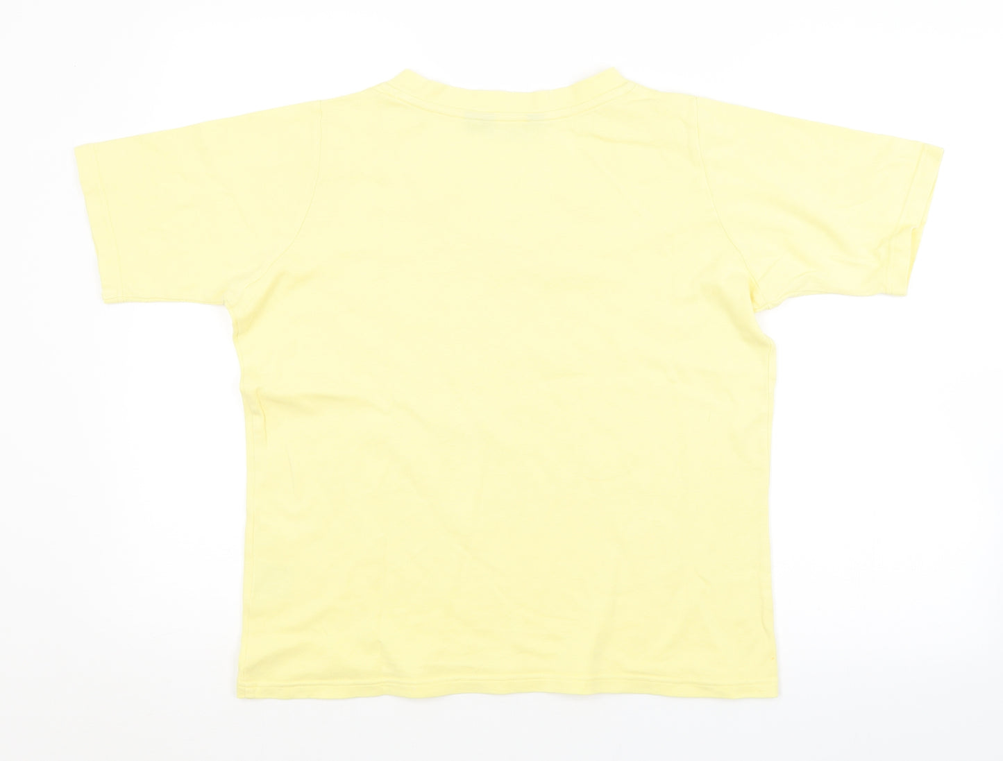 ISLE Womens Yellow   Basic T-Shirt Size 14