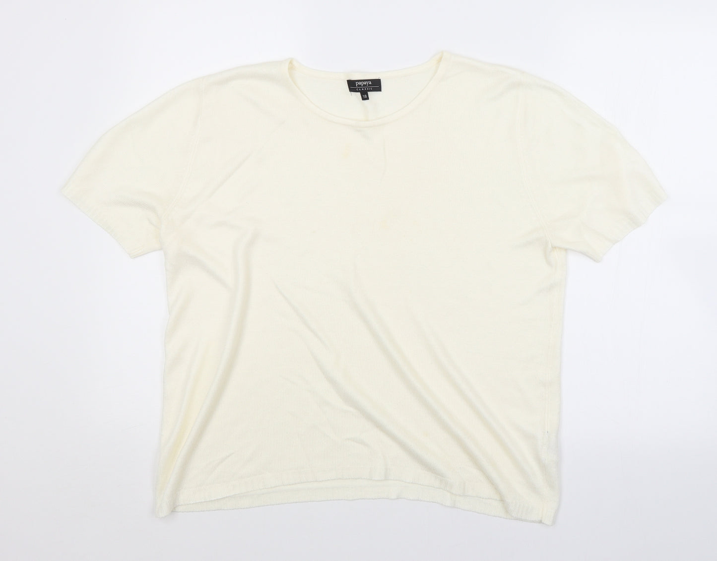 Papaya Womens White   Pullover Jumper Size 18