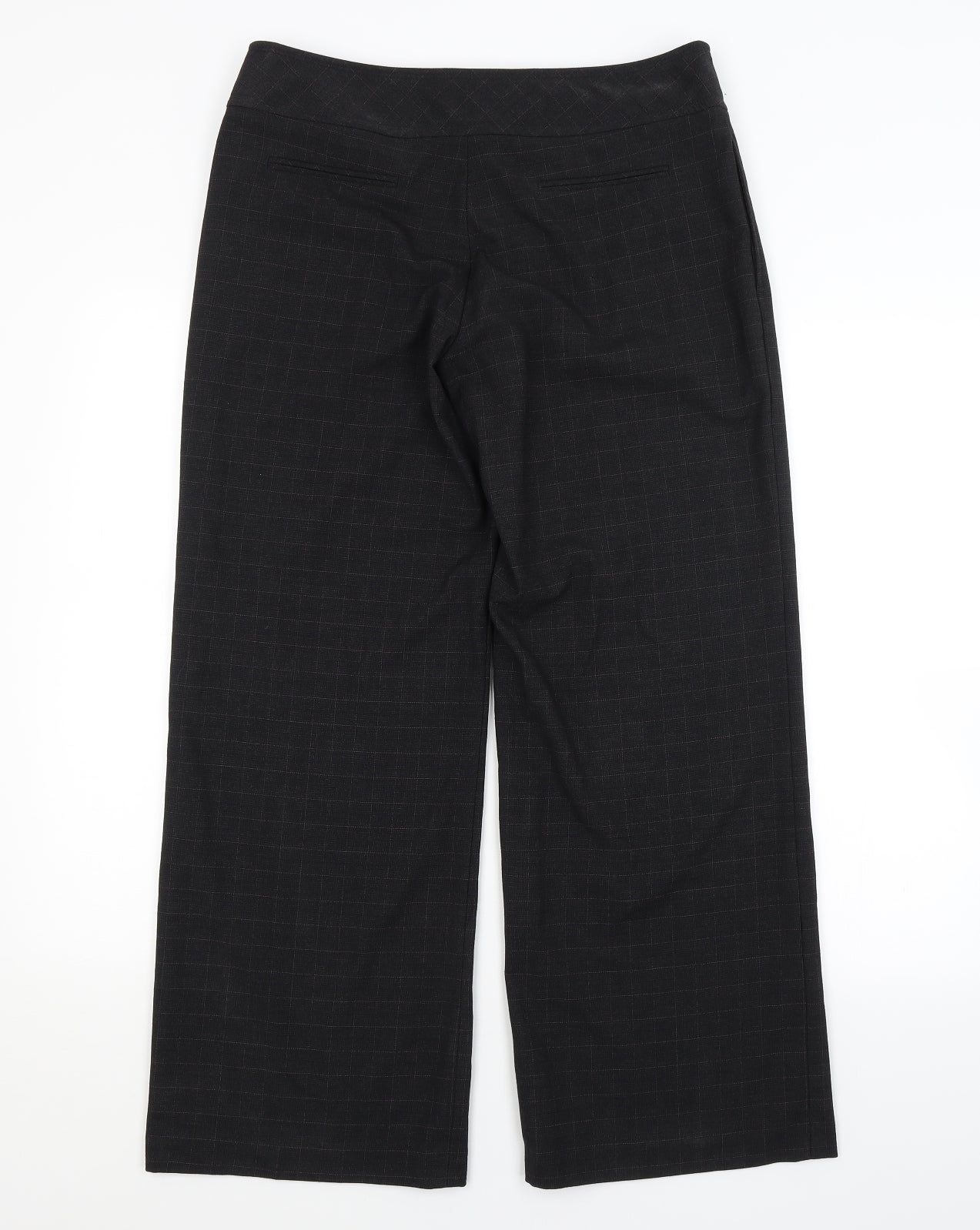 NEXT Womens Grey Check  Trousers  Size 12 L28 in