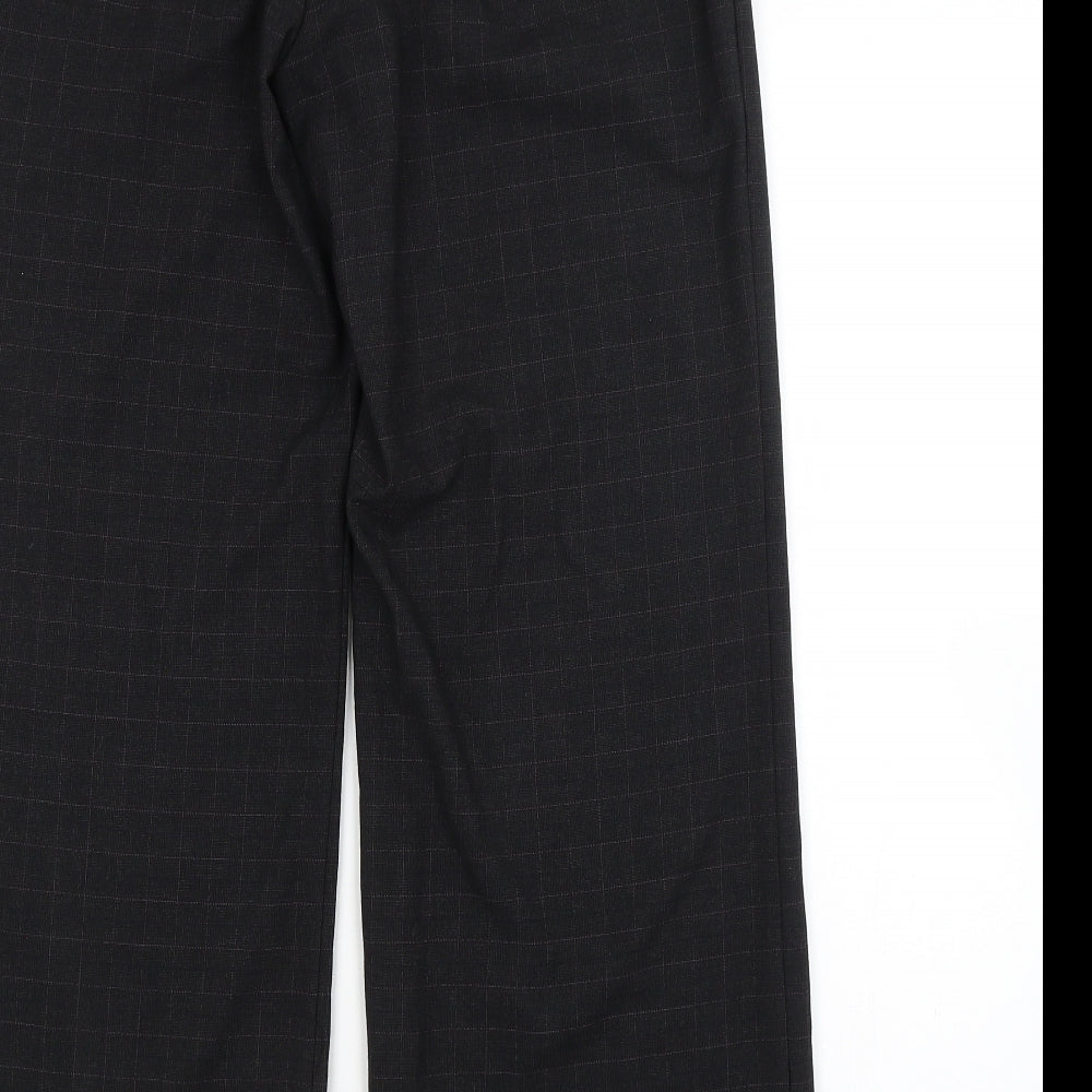NEXT Womens Grey Check  Trousers  Size 12 L28 in