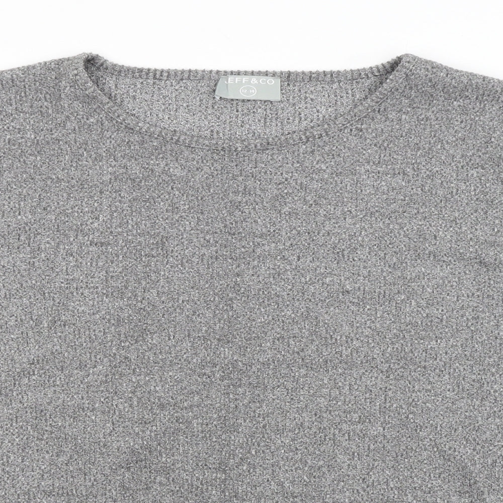 JEFF&CO. Womens Grey   Pullover Jumper Size 12