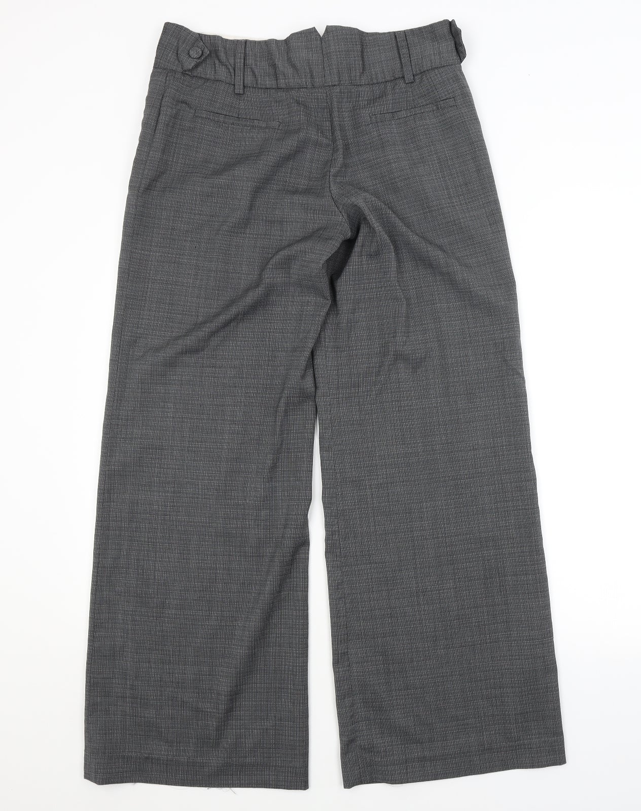NEXT Womens Grey Check  Trousers  Size 12 L30 in