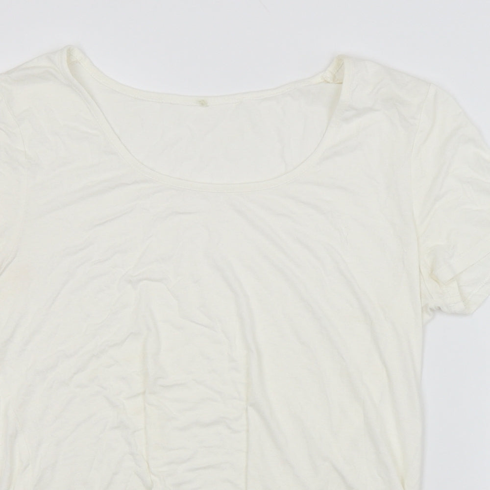 George Womens White   Basic T-Shirt Size 14