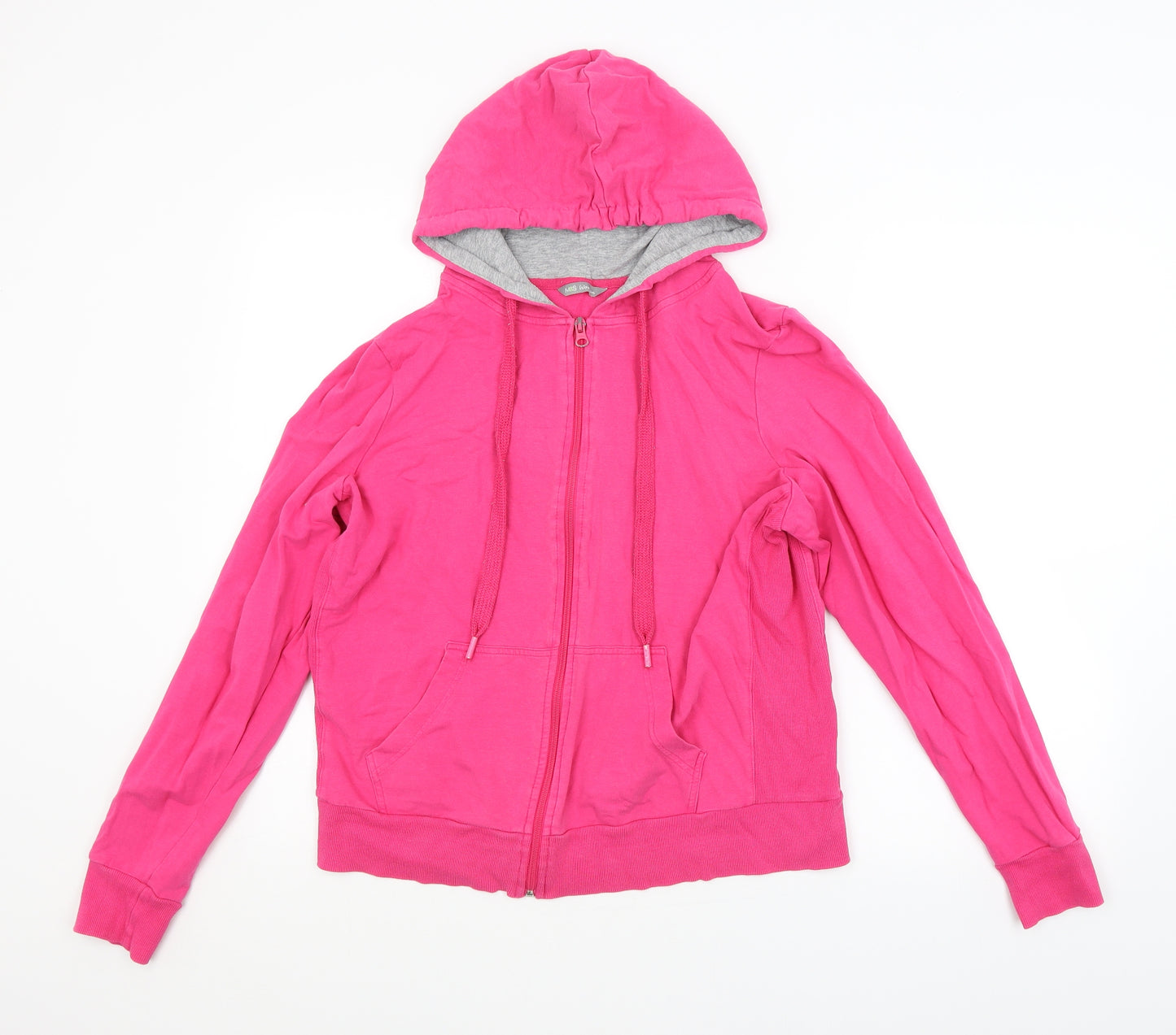 M&S Womens Pink   Full Zip Hoodie Size 16