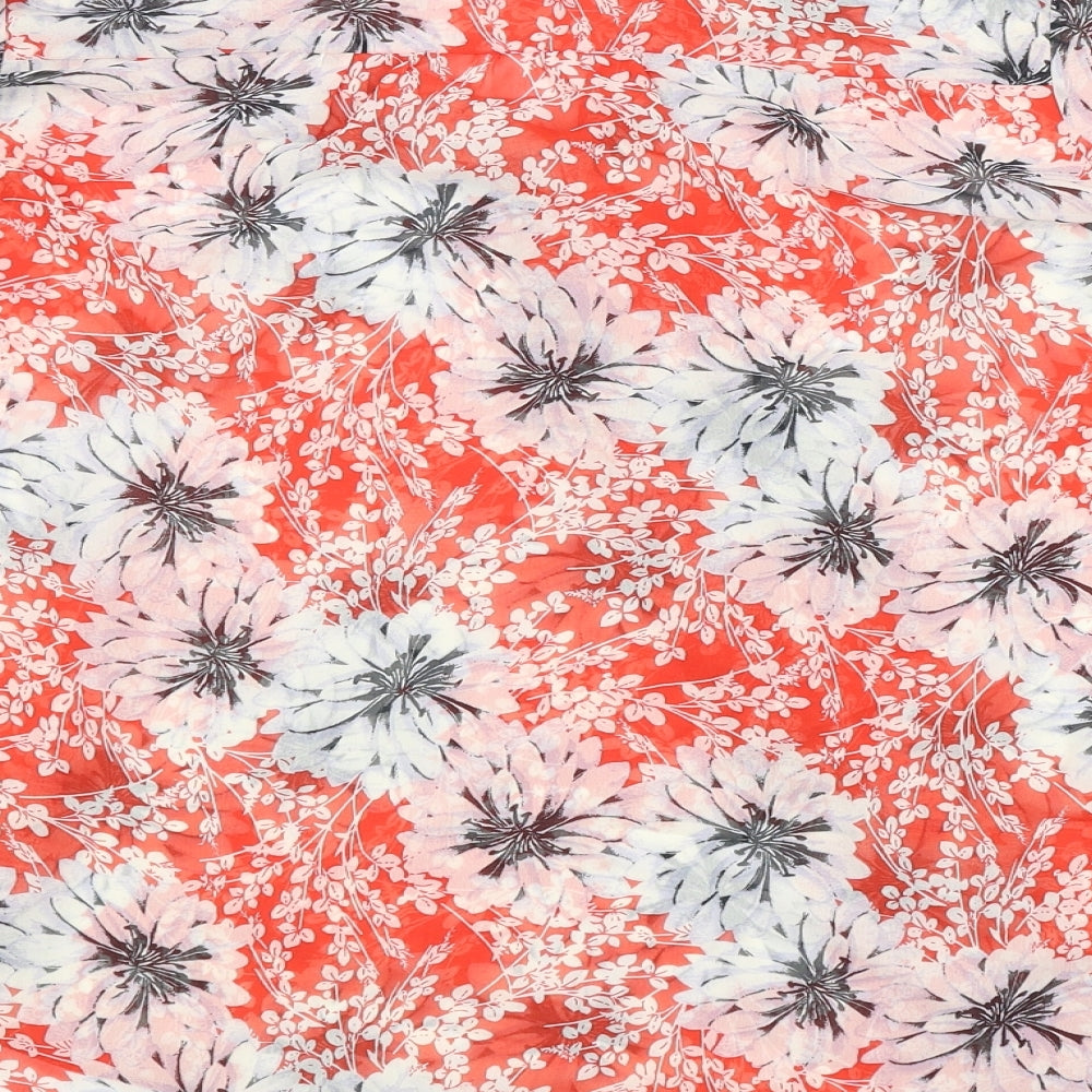 Dorothy Perkins Womens Red Floral  Basic Blouse Size 14