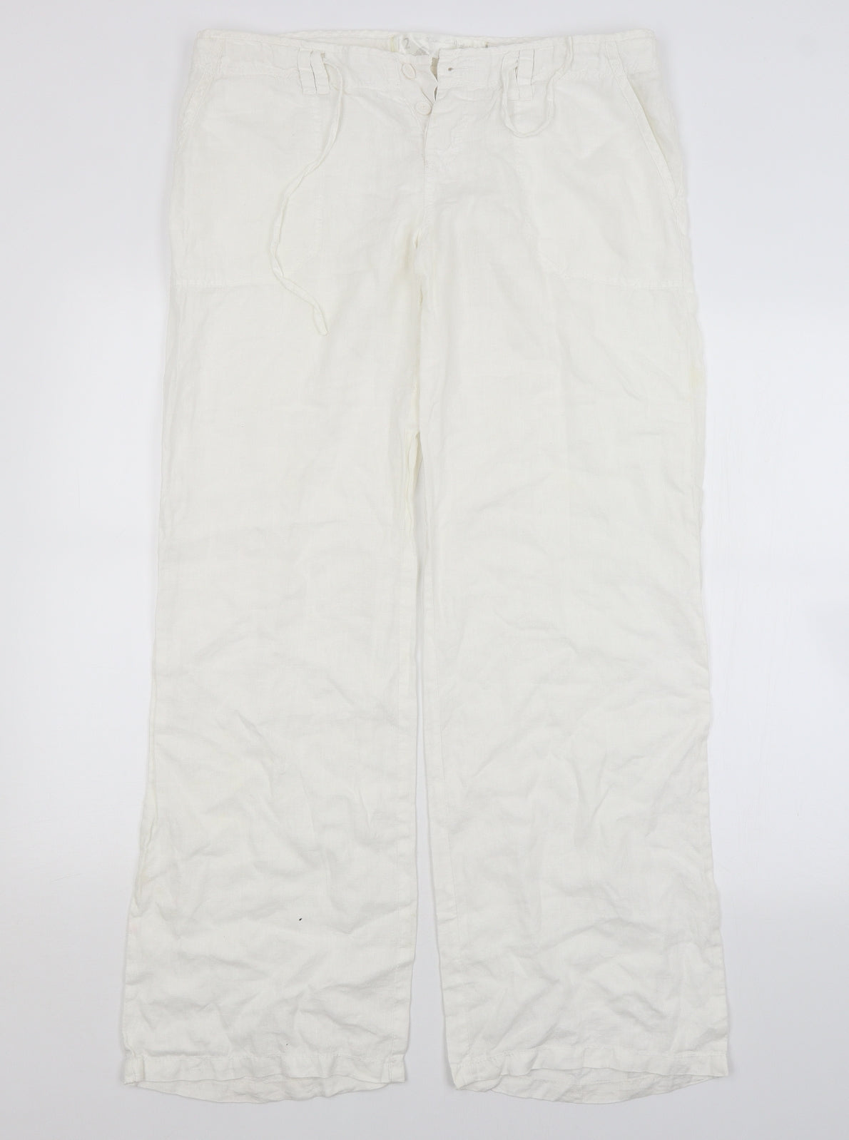 Miss Selfridge Womens White   Trousers  Size 12 L32 in