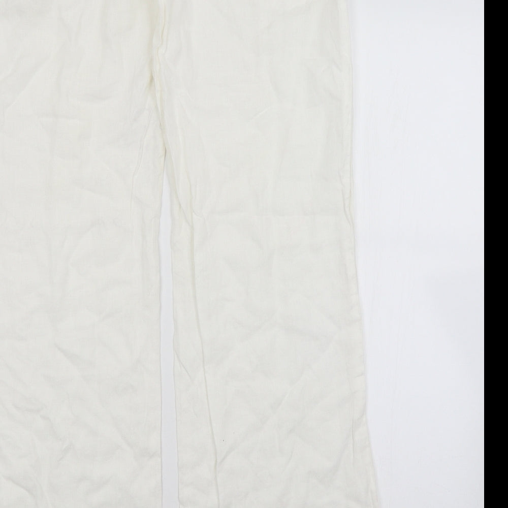 Miss Selfridge Womens White   Trousers  Size 12 L32 in