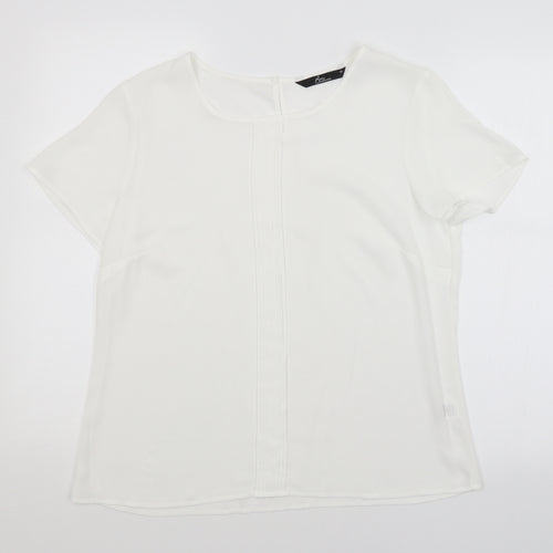 BM Womens White   Basic Blouse Size 14