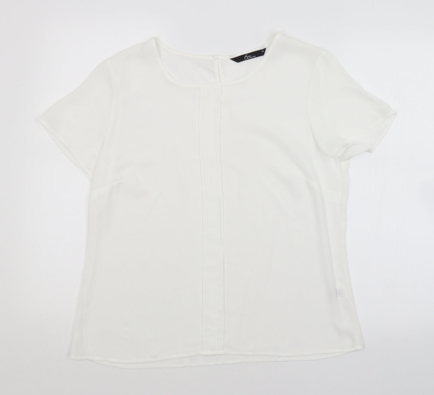 BM Womens White   Basic Blouse Size 14