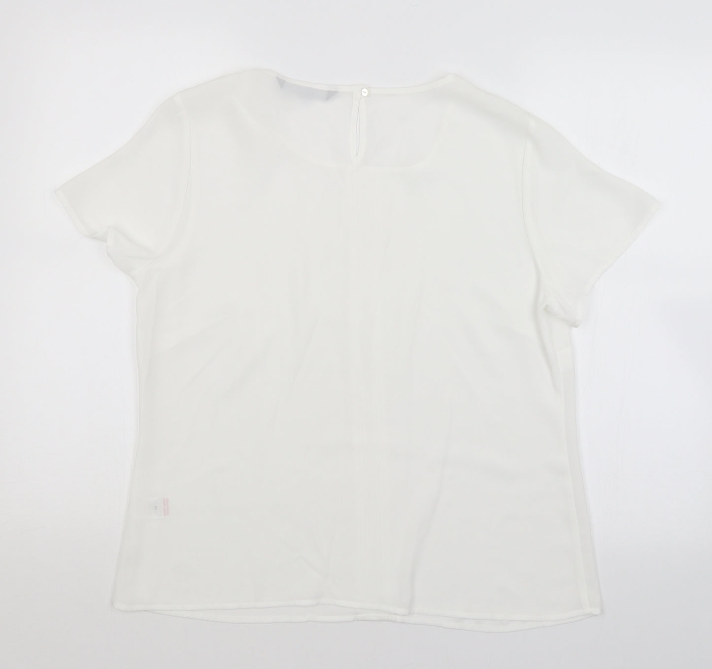 BM Womens White   Basic Blouse Size 14