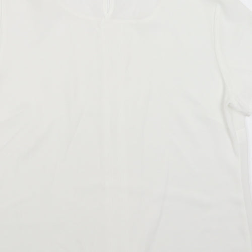BM Womens White   Basic Blouse Size 14
