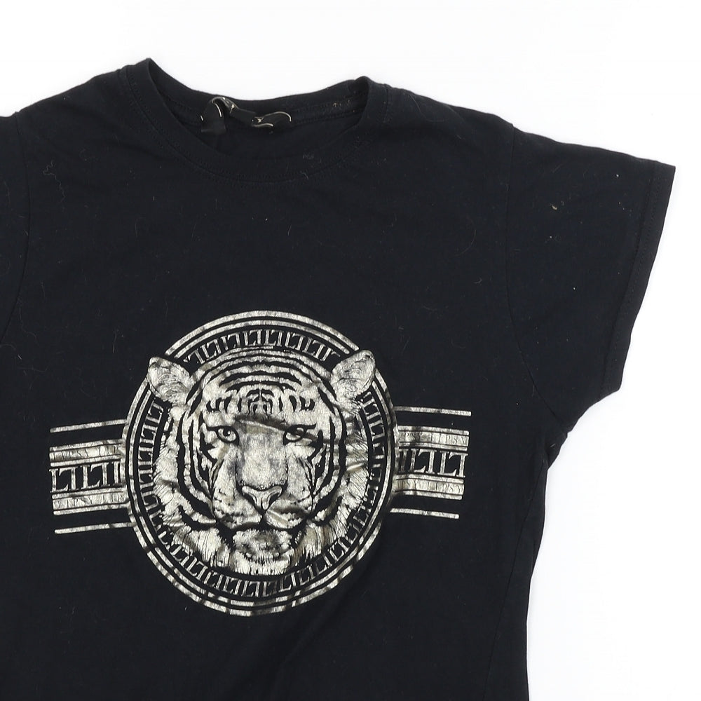 Lipsy Womens Black   Basic T-Shirt Size M