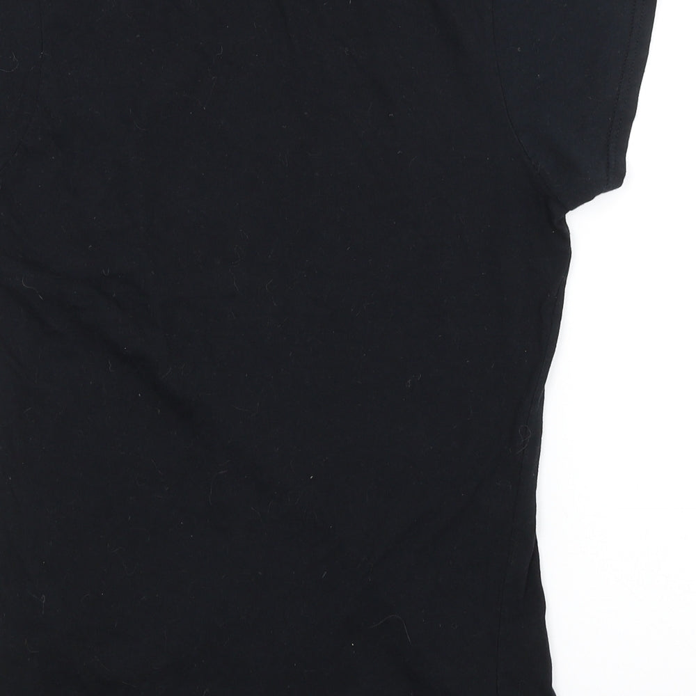 Lipsy Womens Black   Basic T-Shirt Size M