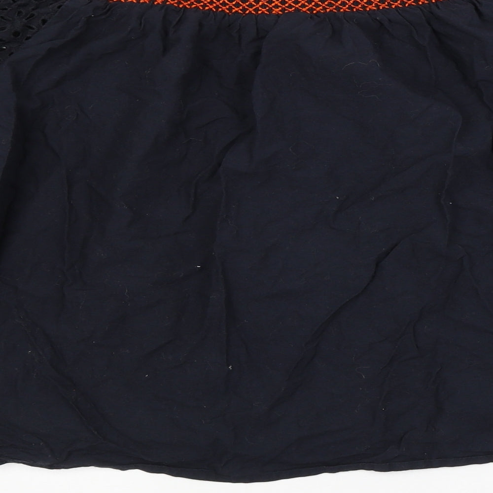 Papaya Womens Black Striped  Basic Blouse Size 14