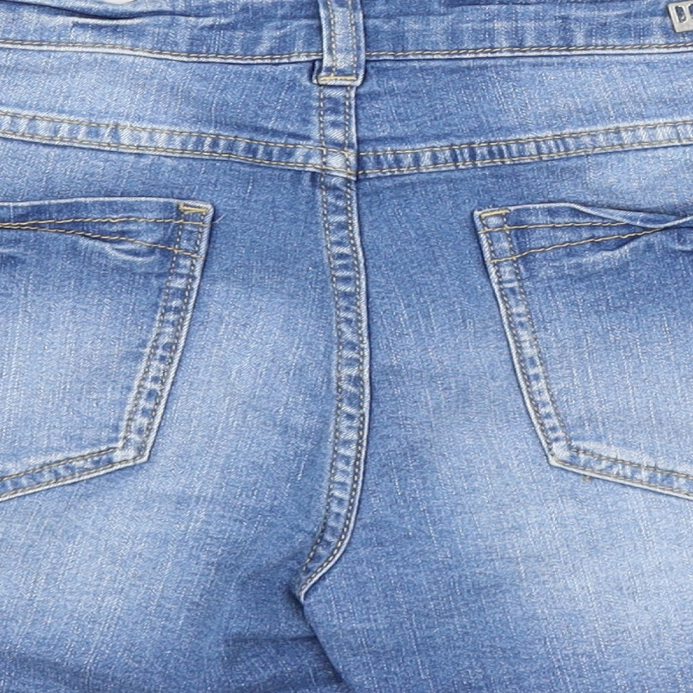 Lipsy Womens Blue   Cut-Off Shorts Size 10