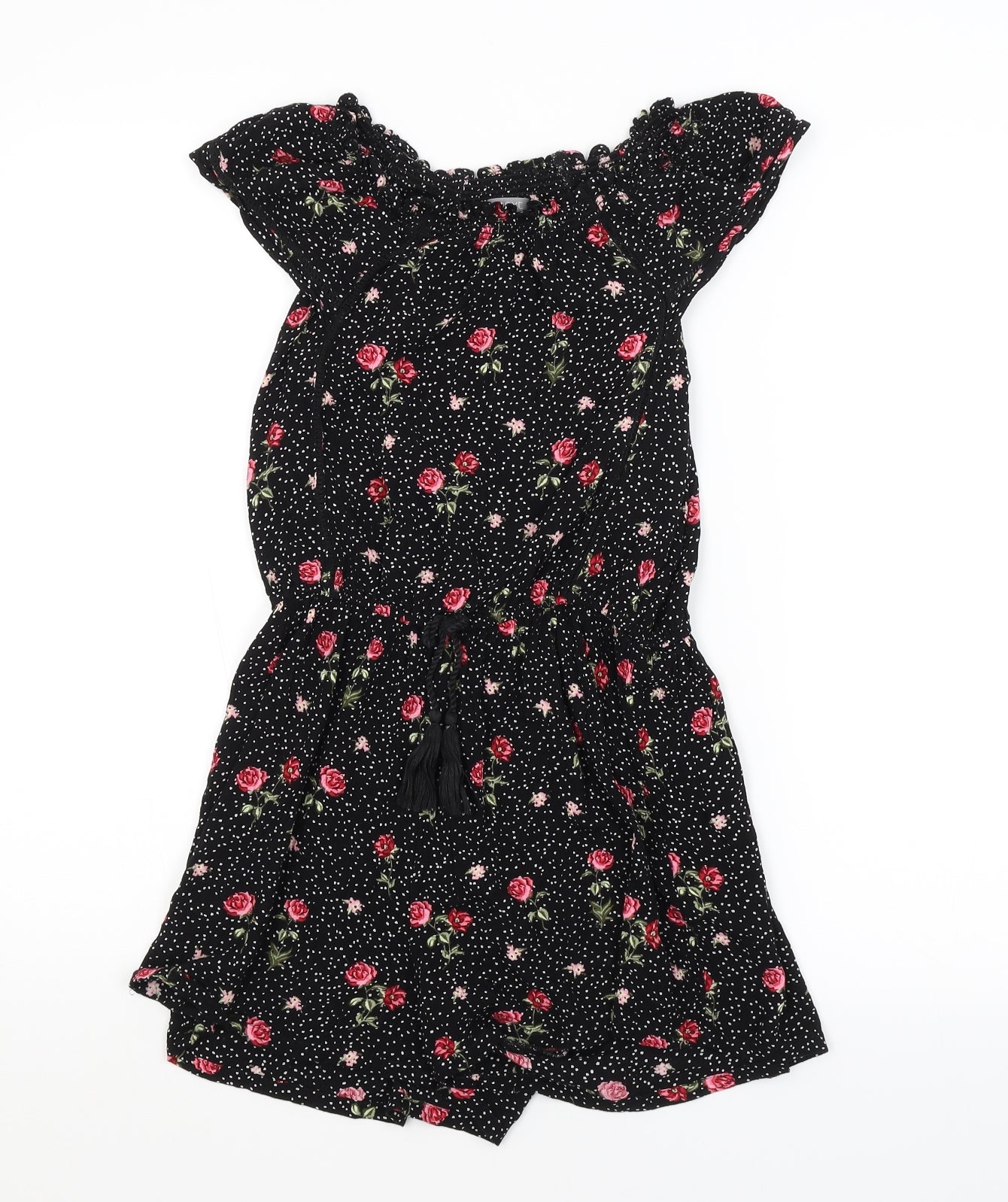 NEXT Girls Black Flecked  Playsuit One-Piece Size 12 Years