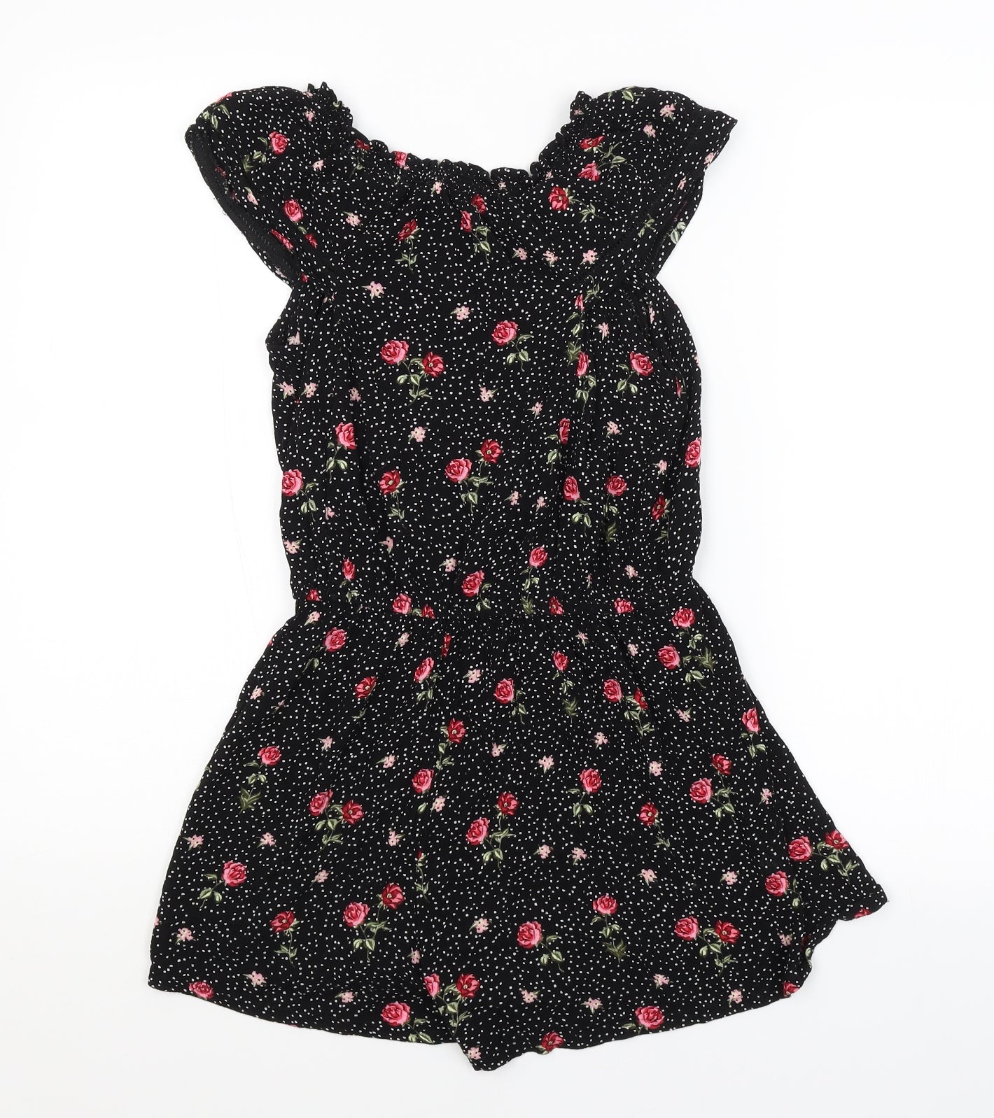 NEXT Girls Black Flecked  Playsuit One-Piece Size 12 Years