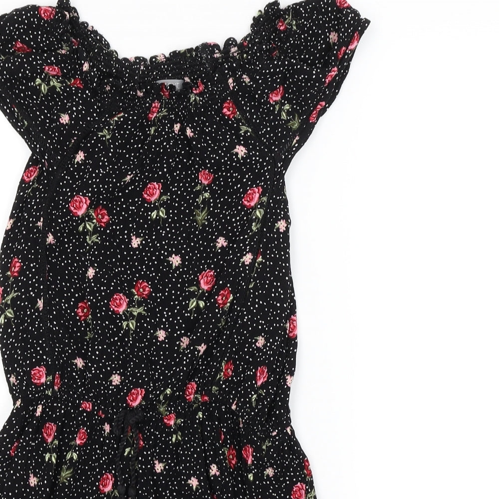 NEXT Girls Black Flecked  Playsuit One-Piece Size 12 Years