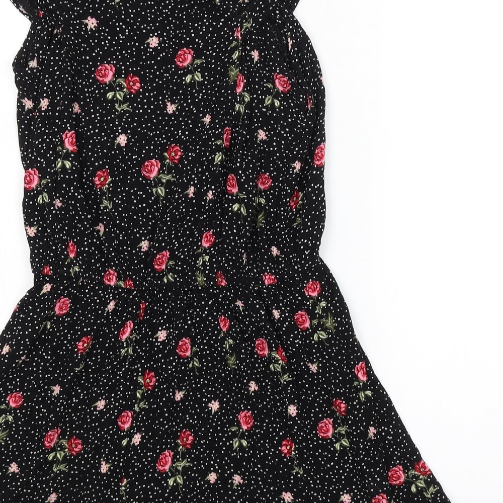 NEXT Girls Black Flecked  Playsuit One-Piece Size 12 Years