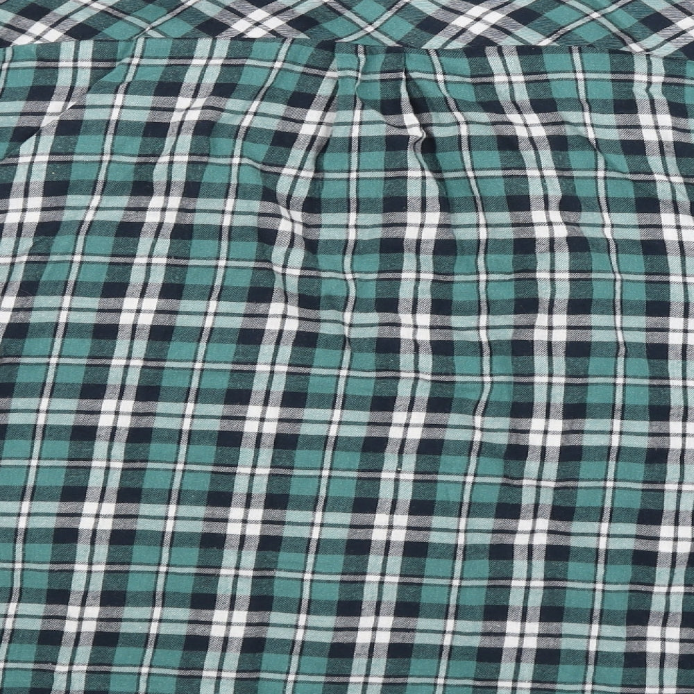 George Womens Green Check  Basic Button-Up Size 24