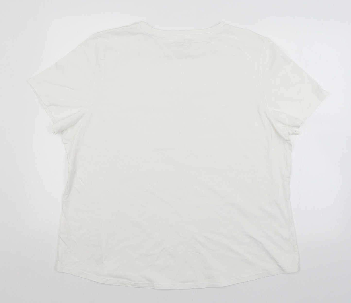 George Womens White   Basic T-Shirt Size 22