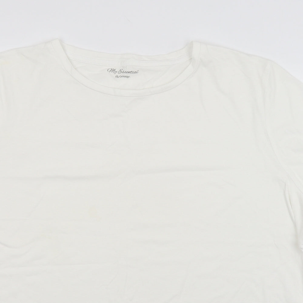 George Womens White   Basic T-Shirt Size 22