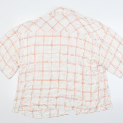 GOERGE Womens White Check  Basic Button-Up Size 22