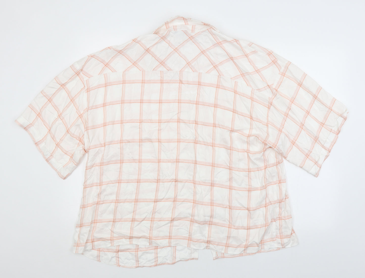 GOERGE Womens White Check  Basic Button-Up Size 22