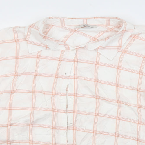 GOERGE Womens White Check  Basic Button-Up Size 22