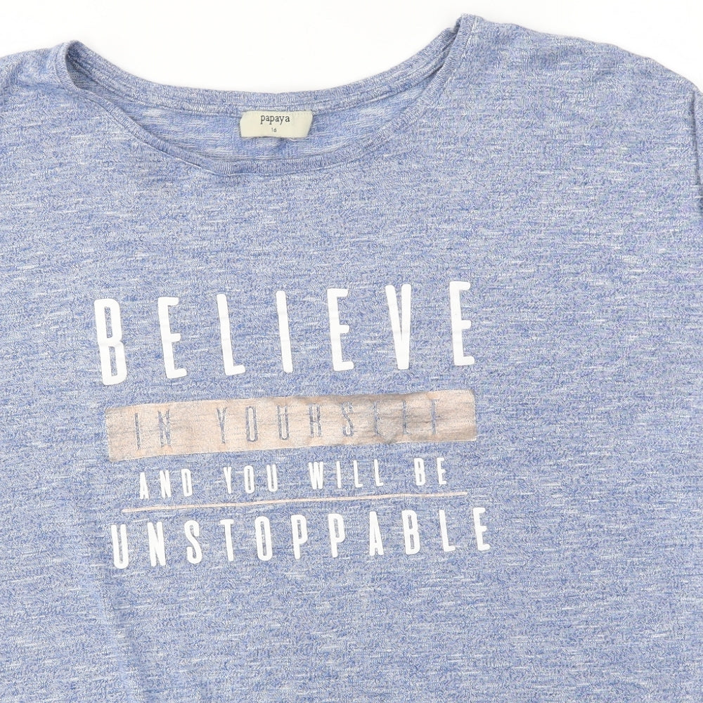 Matalan Womens Blue   Basic T-Shirt Size 16