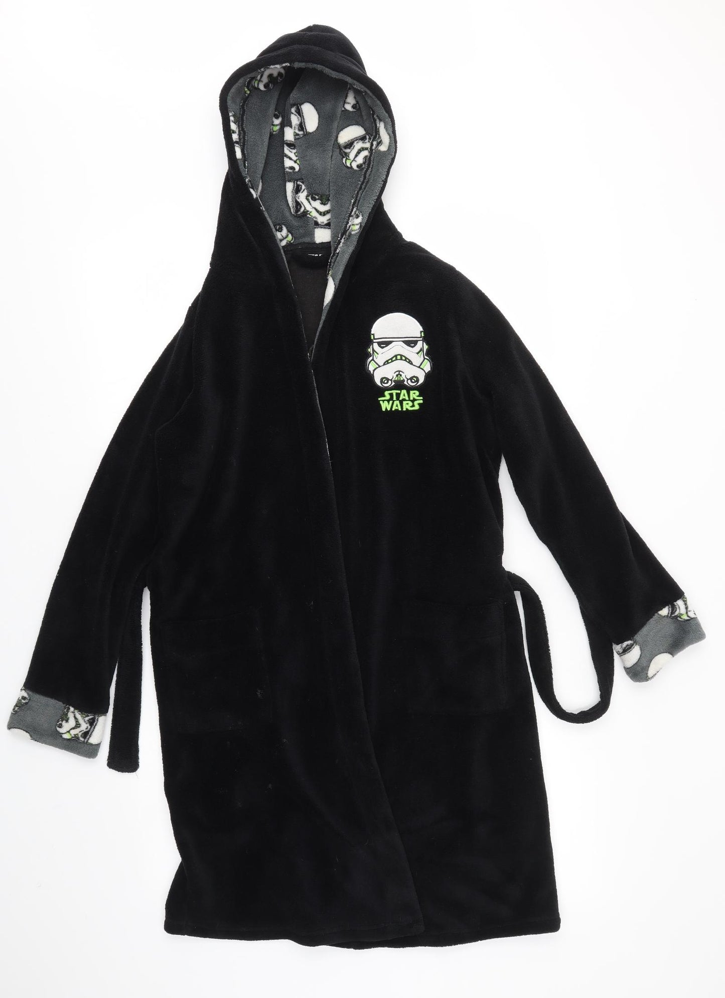 Primark Boys Black Solid   Robe Size 11-12 Years  - STAR WARS