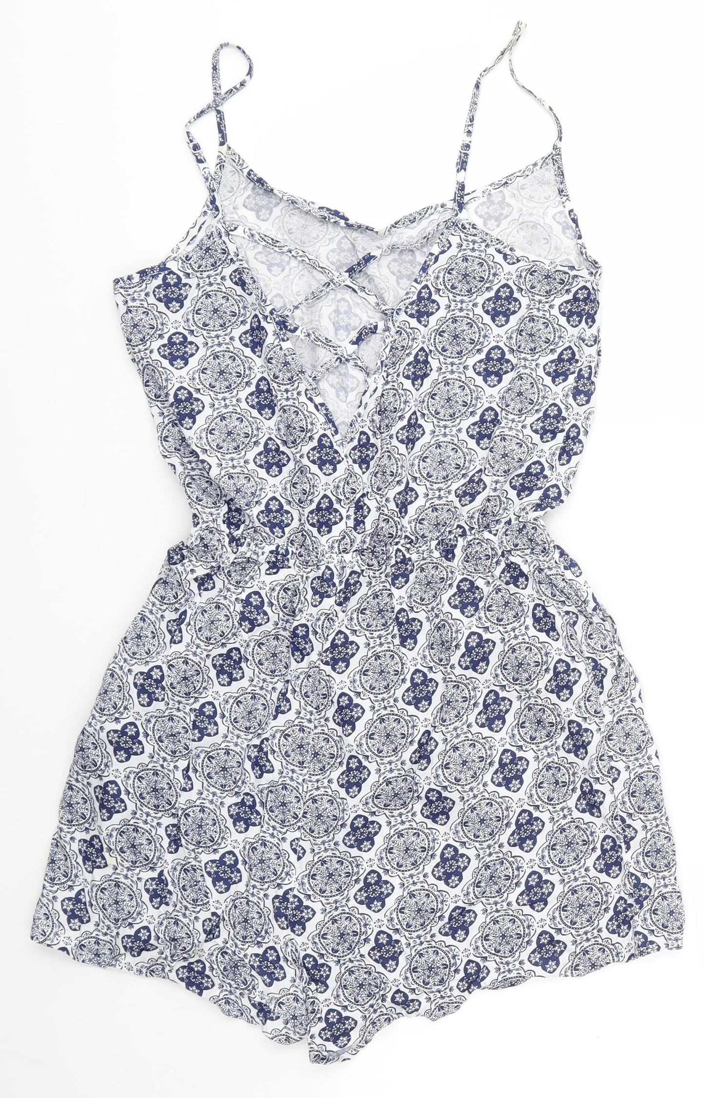 H&M Womens Blue   Playsuit One-Piece Size 8