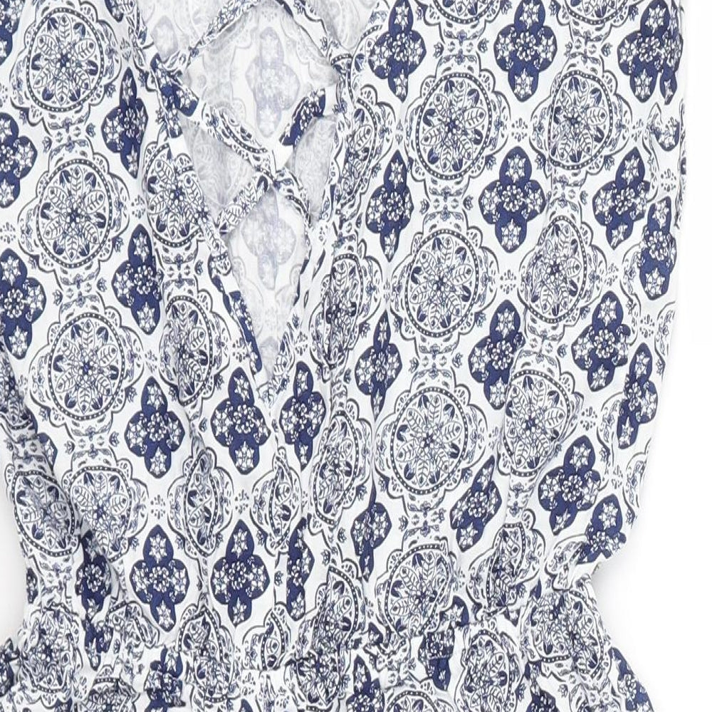 H&M Womens Blue   Playsuit One-Piece Size 8