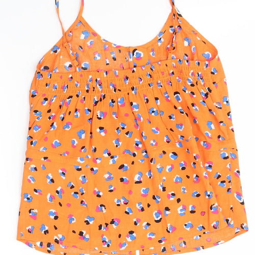 Oliver Bonas Womens Orange Animal Print  Camisole Blouse Size 6
