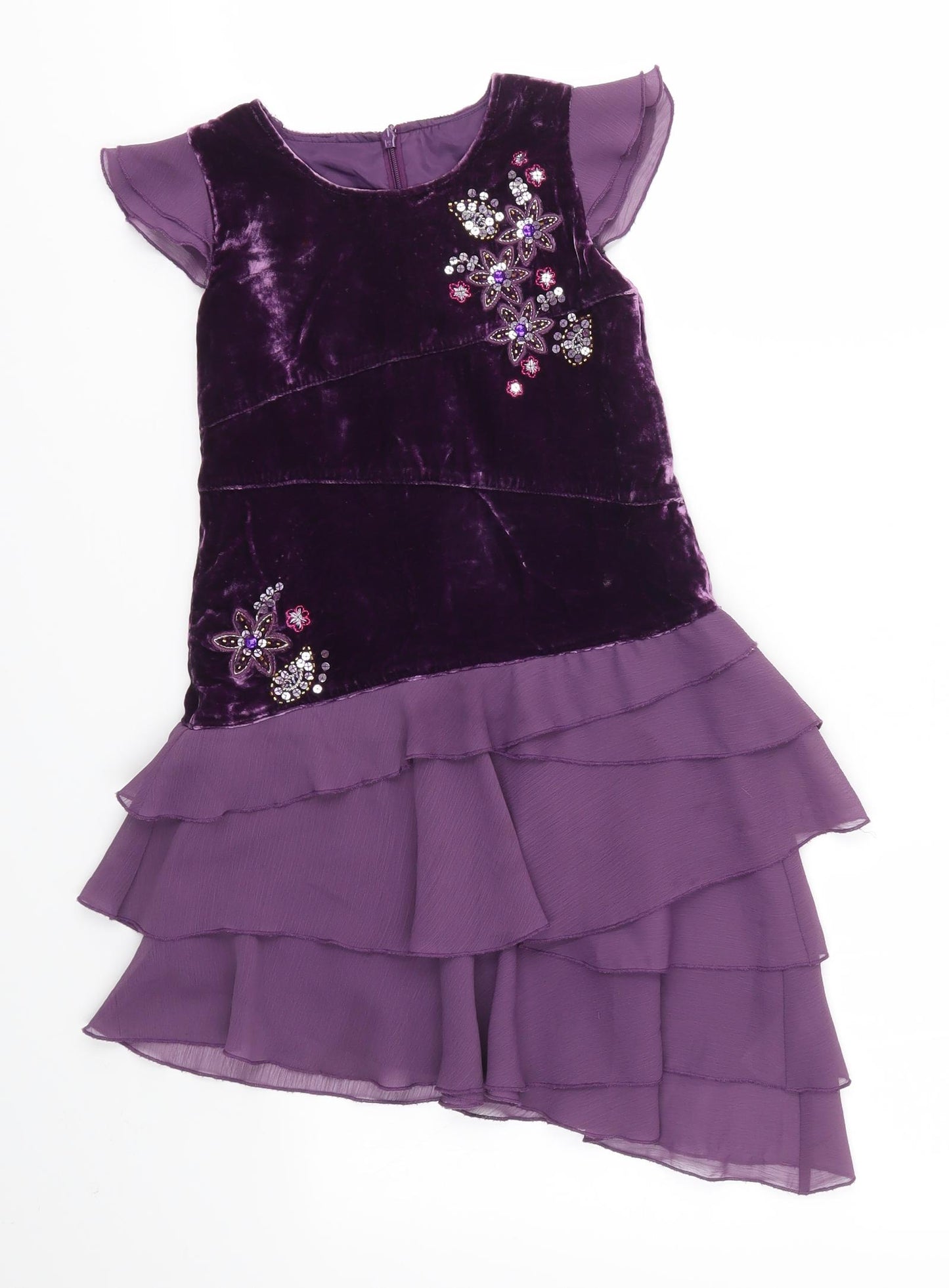 M&S Girls Purple   A-Line  Size 5 Years